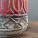 West Germany Bay 93-25 vase, vintage fat lava red and gray ceramic