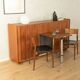 Functional folding bed from the 1960s, teak veneer