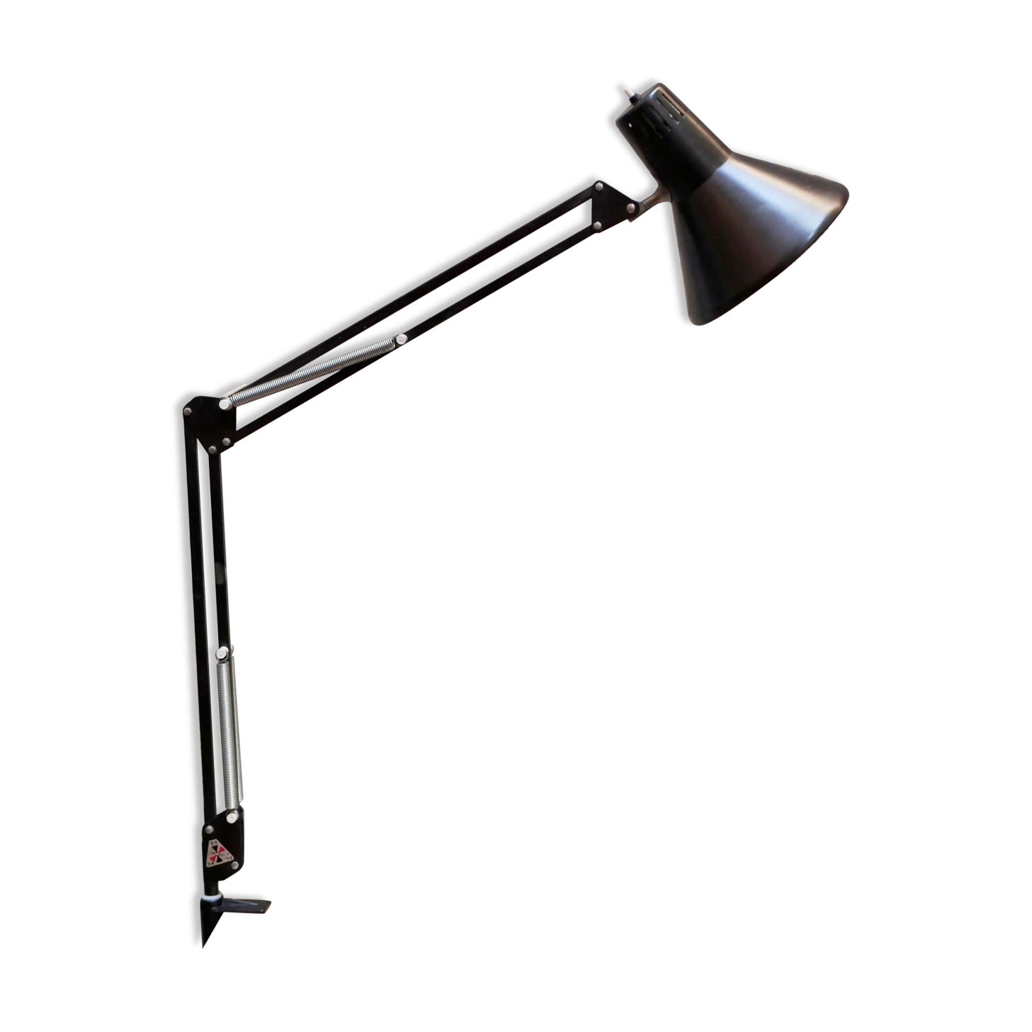 Black twist articulated lamp