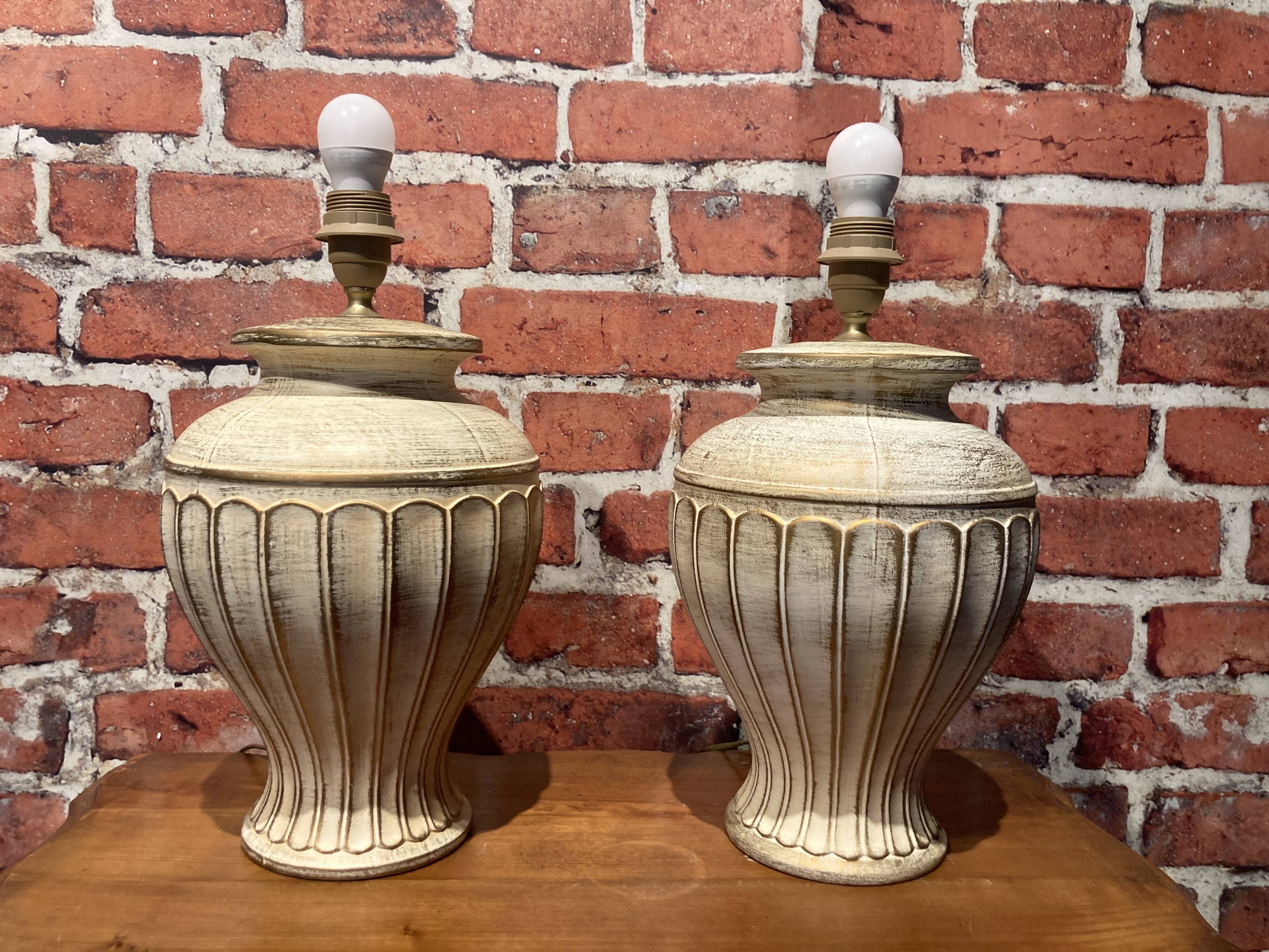 Pair of lamp bases