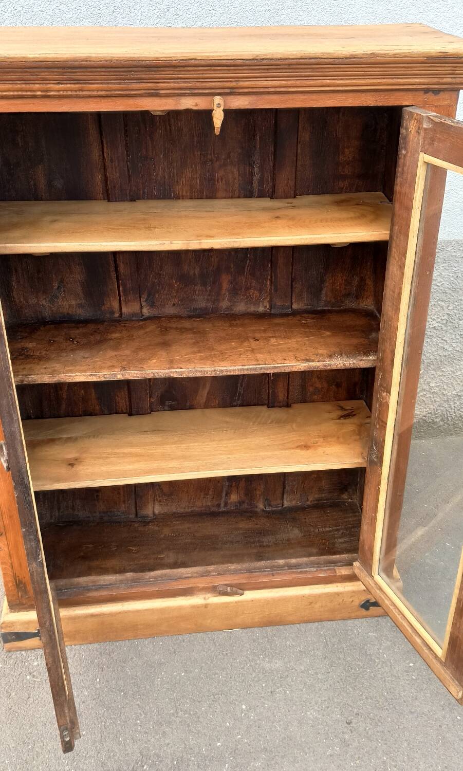 Small old glass cabinet
