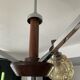 Lustre scandinave années 60 en teck et métal chromé
