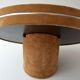 Mirror round support 1970 vintage Velvet 42cm