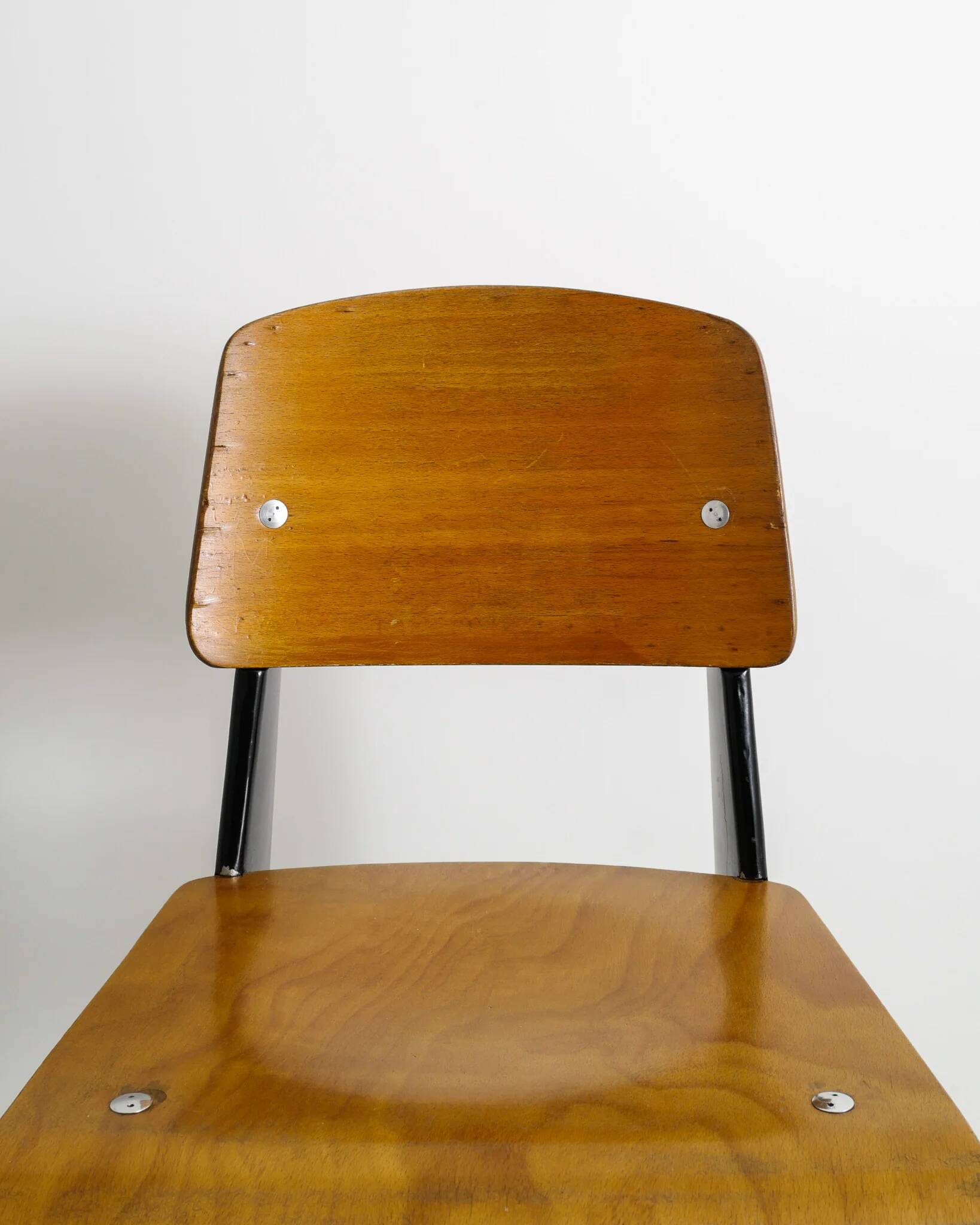 Vintage French Mid Century Jean Prouvé Metropole Standard Chair, 1950s