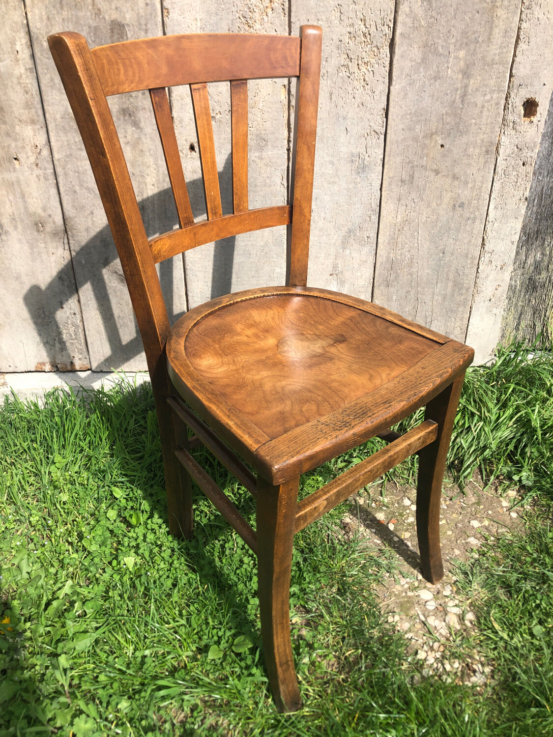 Luterma bistrot chair in wood 70s vintage