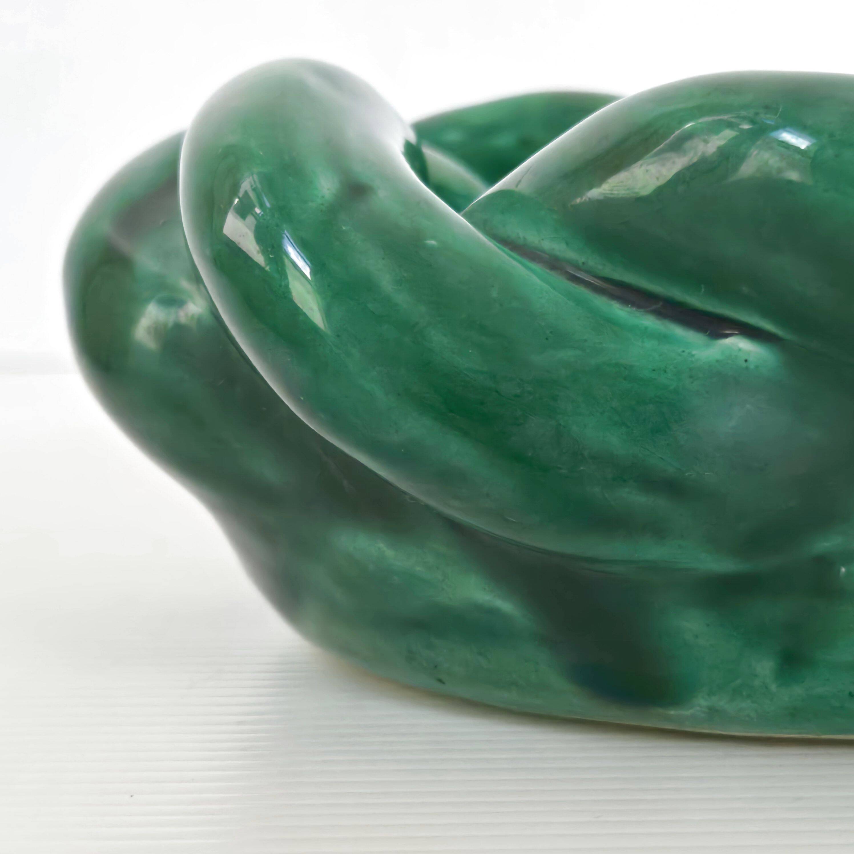 Vintage 1960s woven ceramic ashtray or pocket emptier