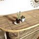 Vintage rattan and wicker bar with 2 stools – 1960s/70s