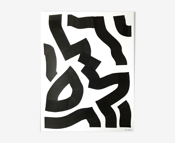 Marqueur sur papier - "Diner Noir"