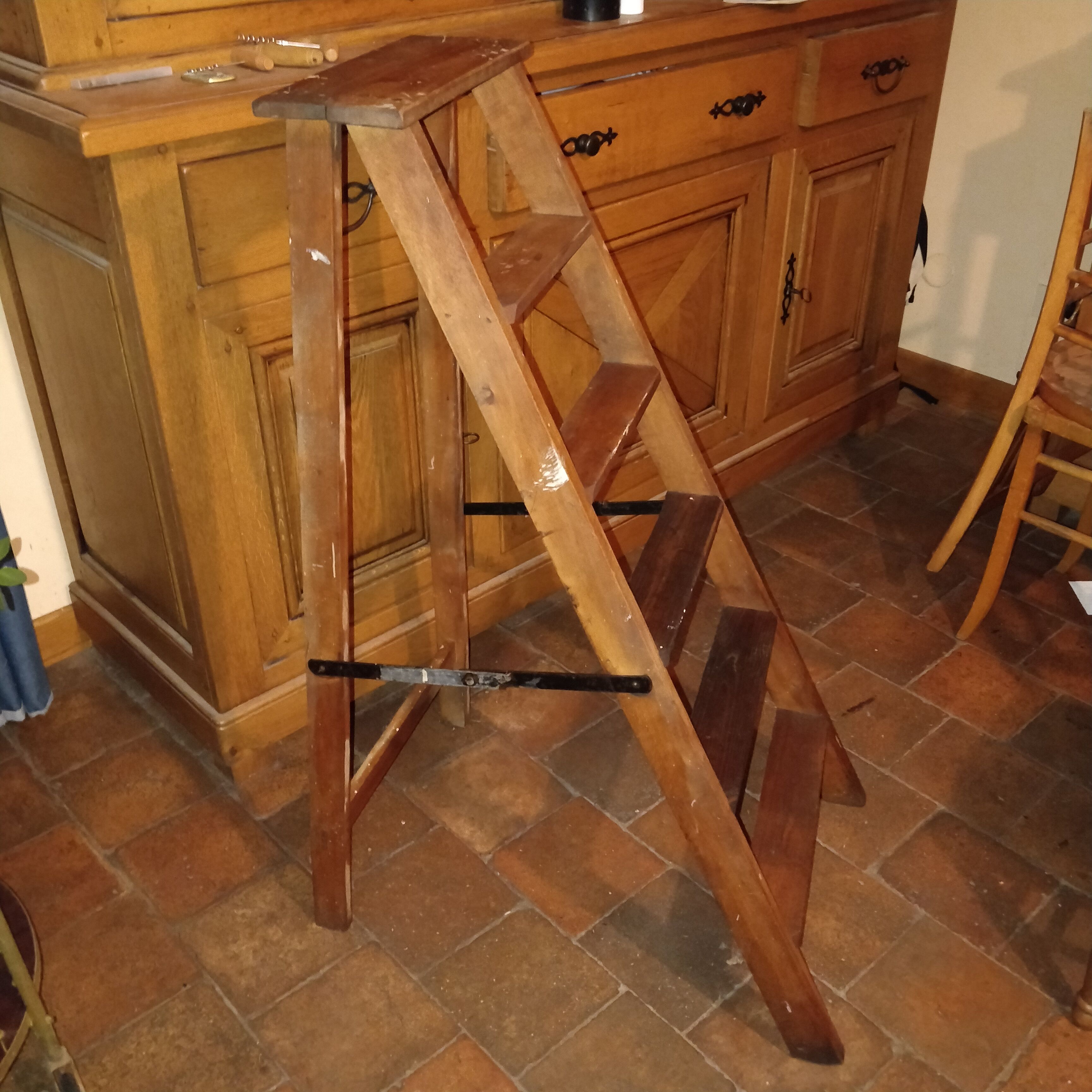 Wooden stepladder