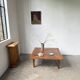 1940 marquetry oak coffee table