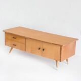Vintage low sideboard / TV cabinet (former dressing table). France, 1960s