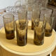 Verres tubes en verre soufflé fumée