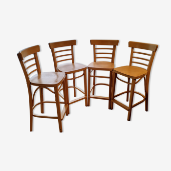 Lot 4 wooden bistro style high chairs