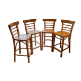 Lot 4 wooden bistro style high chairs