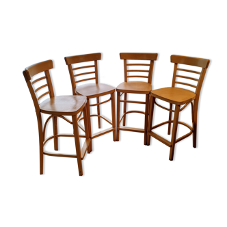 Lot 4 wooden bistro style high chairs