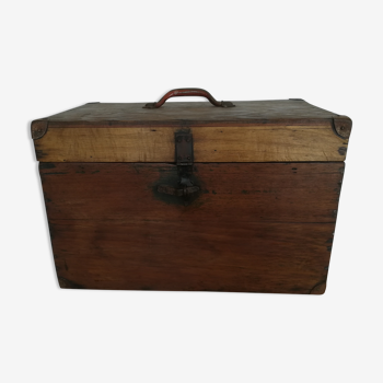 Old wooden suitcase