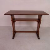 Brutalist oak sidetable  writing table
