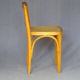Curved wooden workshop chair Horgen Glarus (CH) 1950, not Thonet bistro.