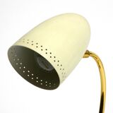 Pair of beautiful German Mid Century Modern brass table lamps with metal sh