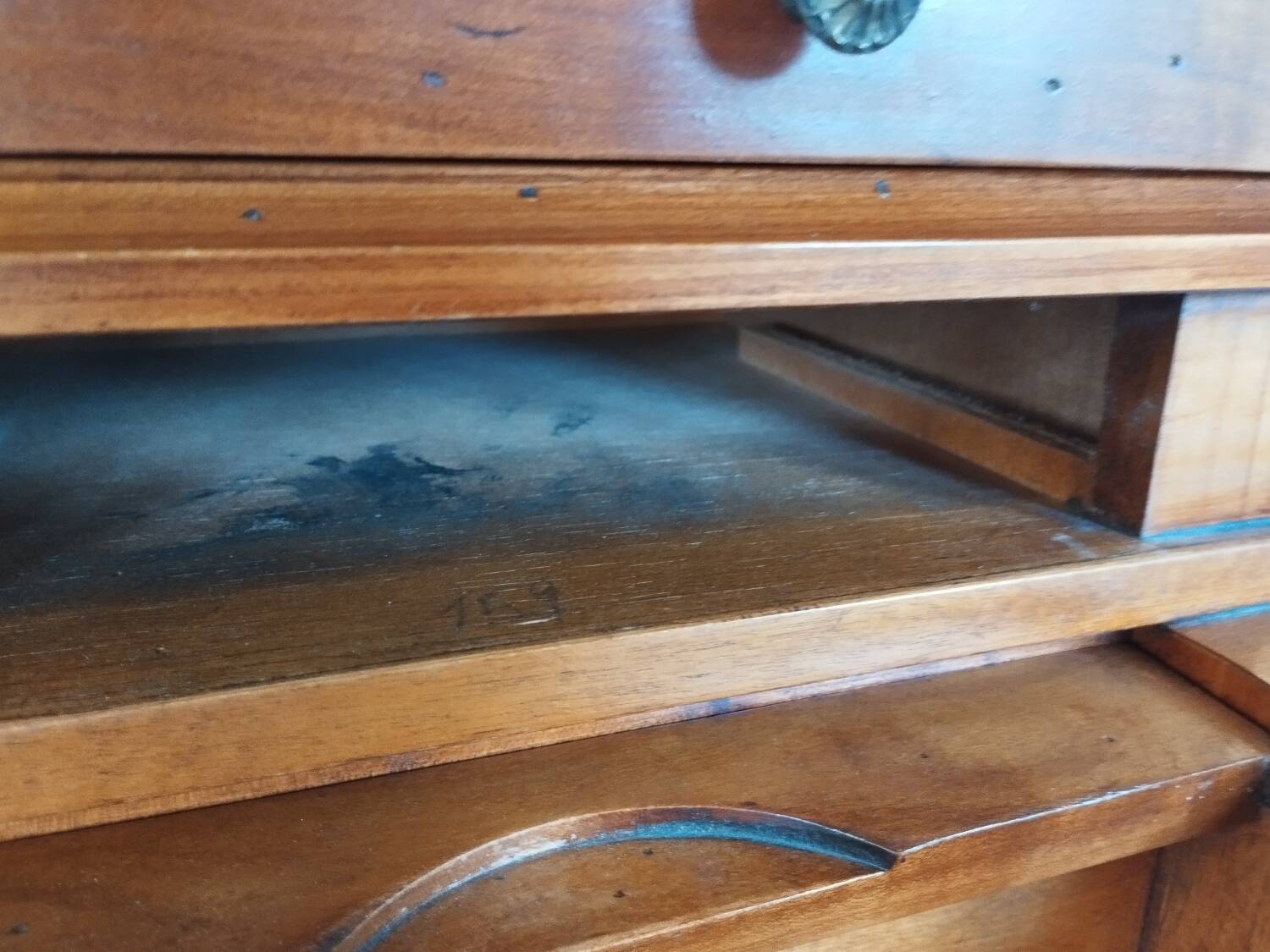 Antique cylindrical desk, Louis XVI style