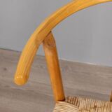 Set of 4 vintage 80s chairs in oak wood danish design