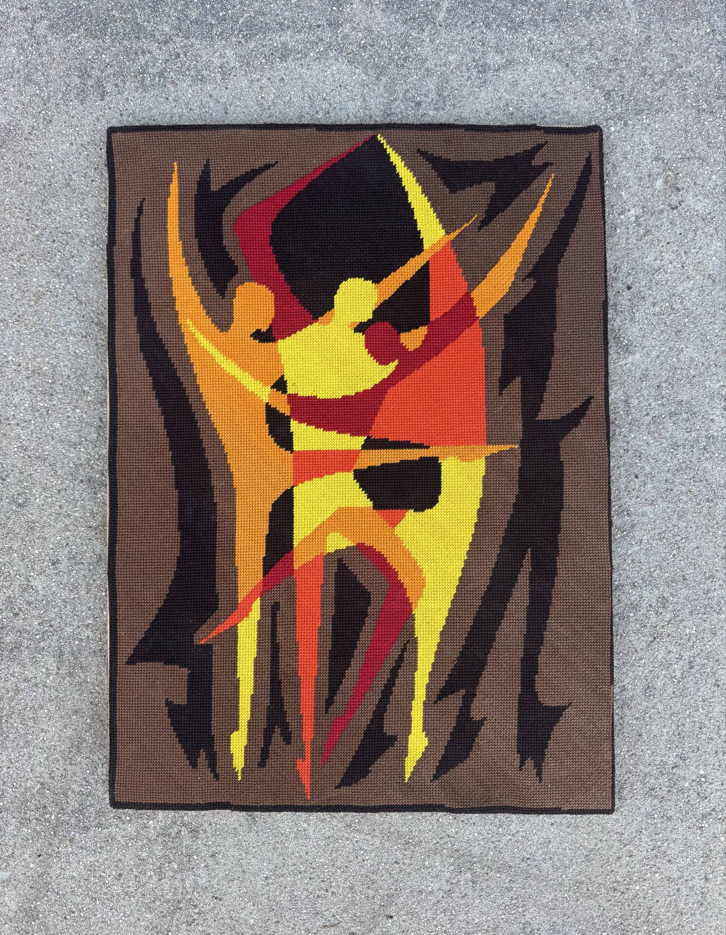 Tapisserie Pop Art danseurs années 70