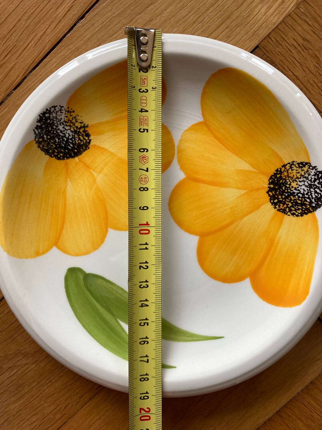 Sunflower dessert plates - Italian ceramic