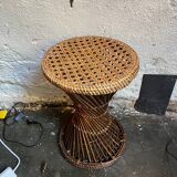 Wicker tam-tam style stool