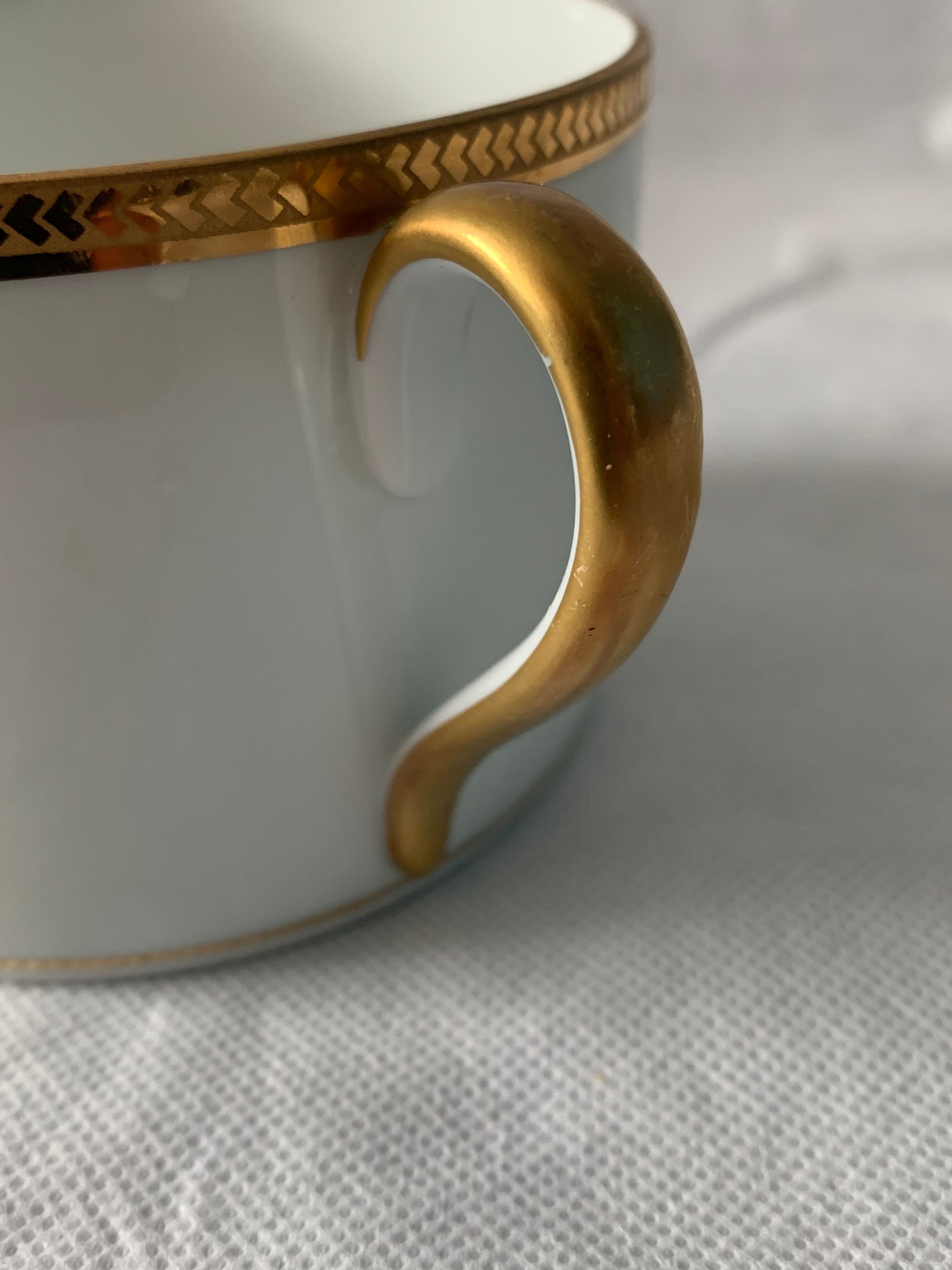 Jammet Seignolles Limoges porcelain and gold cup