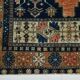 3x7 Red Navy Blue Geometric Persian Rug, 102x223Cm