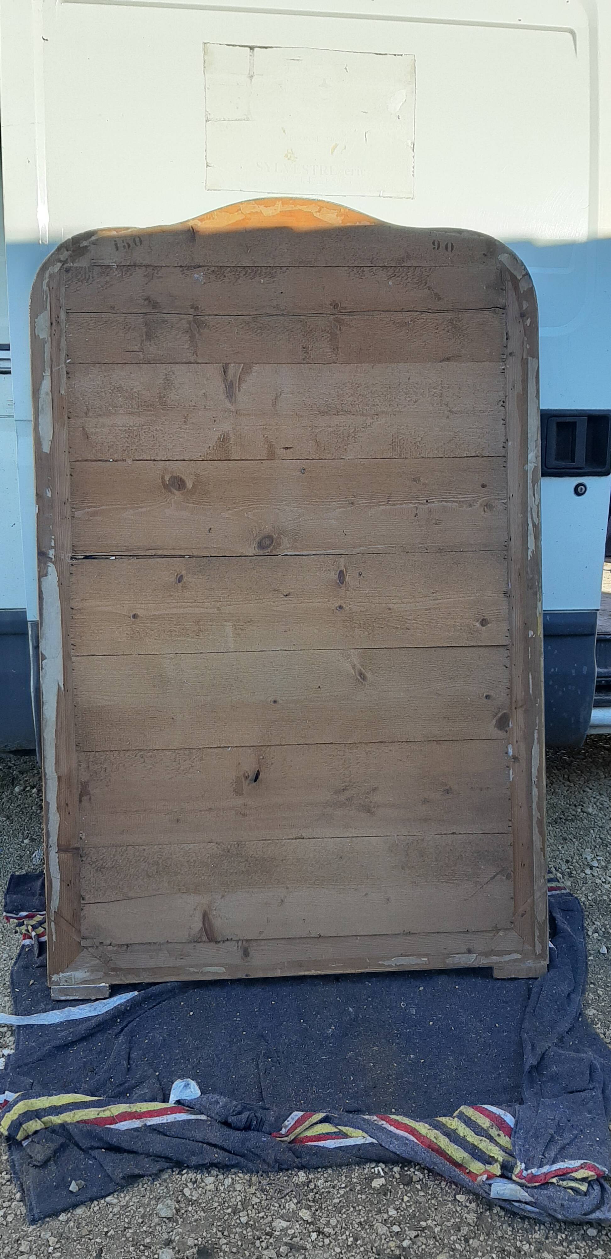 Mirror 19th , Wood and gilded stuk