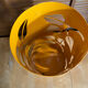 Orange Metal Cylindrical Design Umbrella Stand with Cut-Out Leaf Decoration #E2