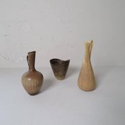 Collection of 3 ceramic vases by Gunnar Nylund Rörstrand Sweden, 1950s.