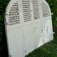 Curved shutters oak and fir H156xL245