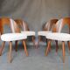 Lot de 4 chaises vintage en noyer et tissu par Antonin Suman, Tchécoslovaque 1960