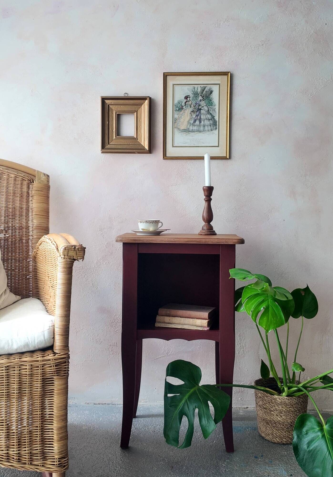 Renovated antique bedside table