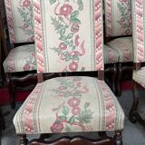 Suite 4 chairs Louis XIII style sheepbone