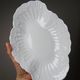 Vintage hollow plate Chastagner Limoges in white porcelain, rococo style.