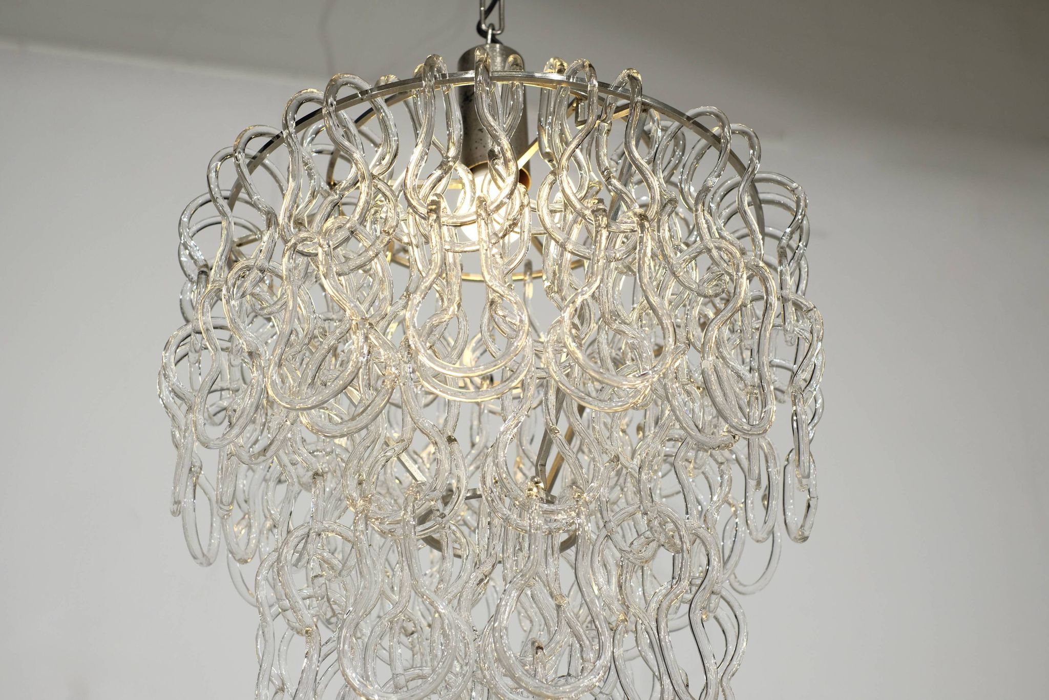 Giogali chandelier by Angelo Mangiarotti for Vistosi, Italy 1970s.