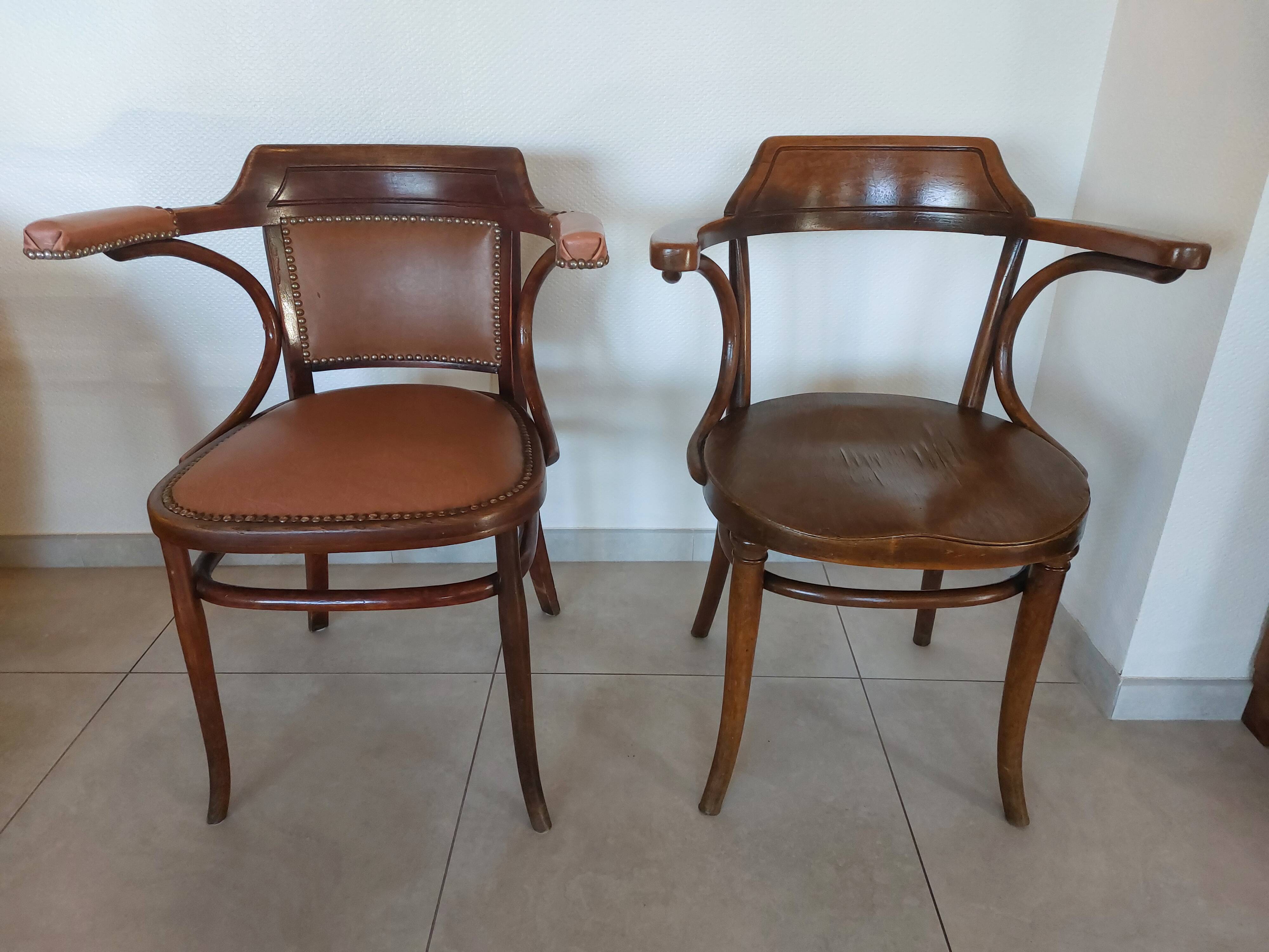 2 vintage Thonet armchairs