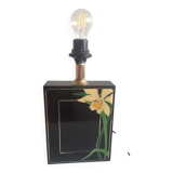 Lacquered lamp base with Art Nouveau style motif