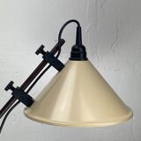 Brown metal "modernist" architectural desk lamp, Dutch 1970s