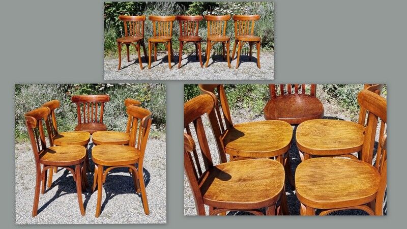 Set 5 chairs Baumann n°108 years 50