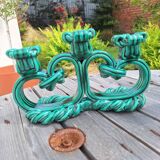 Pair of ceramic candlesticks