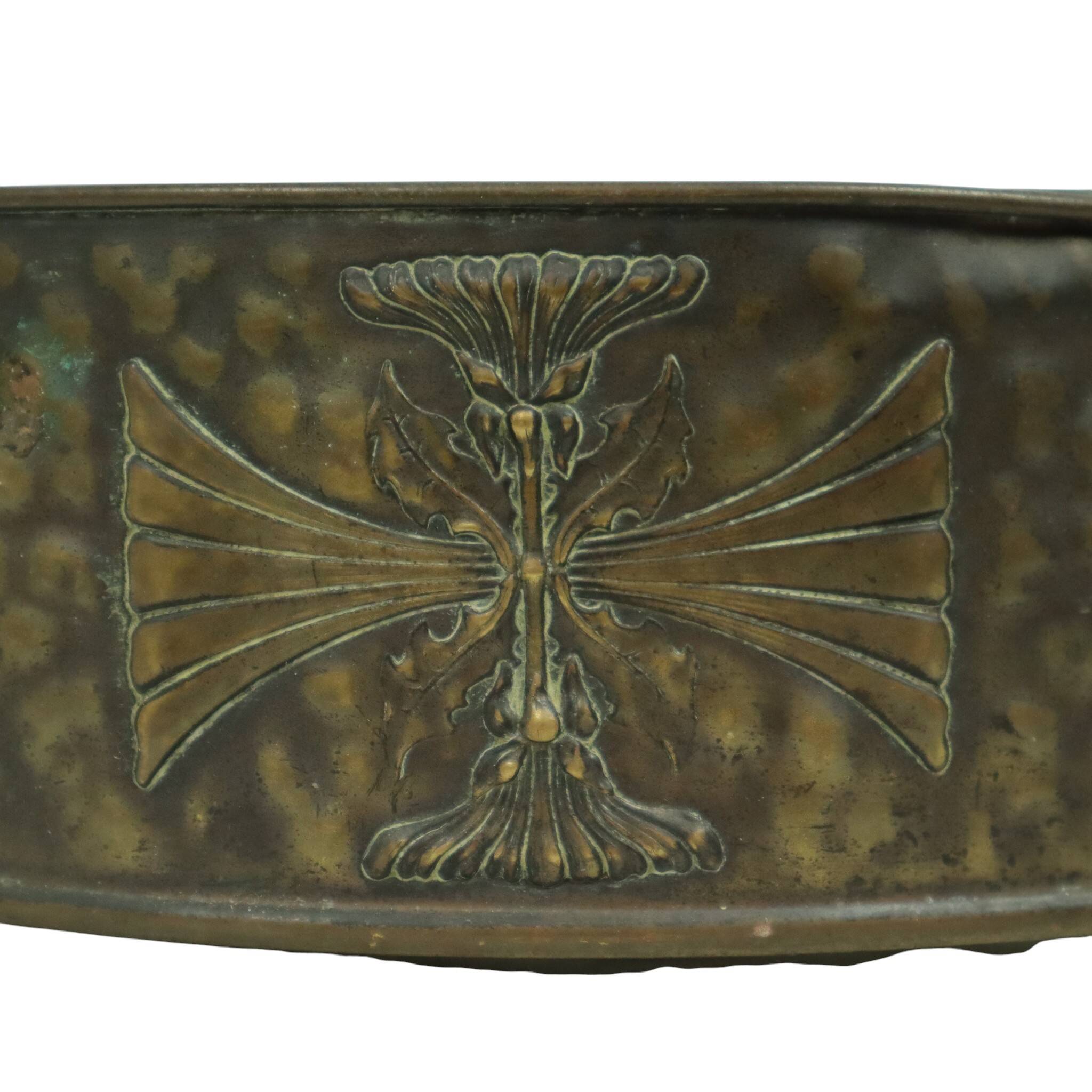 Antique Art Nouveau Brass Jardinière Planter