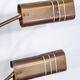 Goffredo Reggiani attributed. Floor lamp in brass and travertine. Italy 196