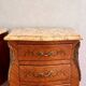 Pair of Vintage French Nightstands, Set of Rosewood Bedside Tables with Mar