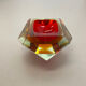 Murano glass sommerso diamond bowl ashtray element by flavio poli, italy, 1970s