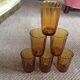 Série de 6 verres ambres