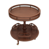 Desserte vintage bois ronde bar roulant table apéritif, barware, trolley, bar